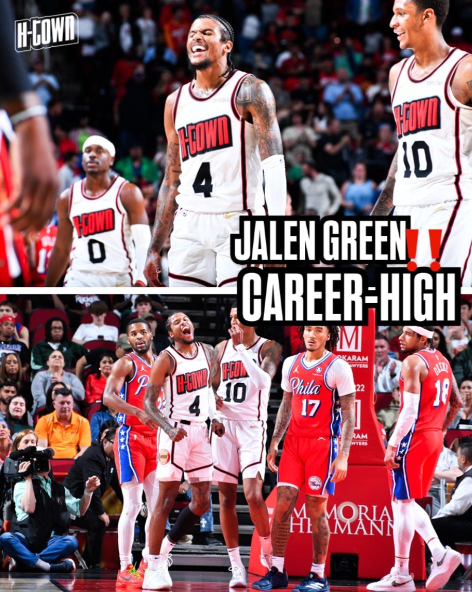 火箭力克老鹰，五人得分上双